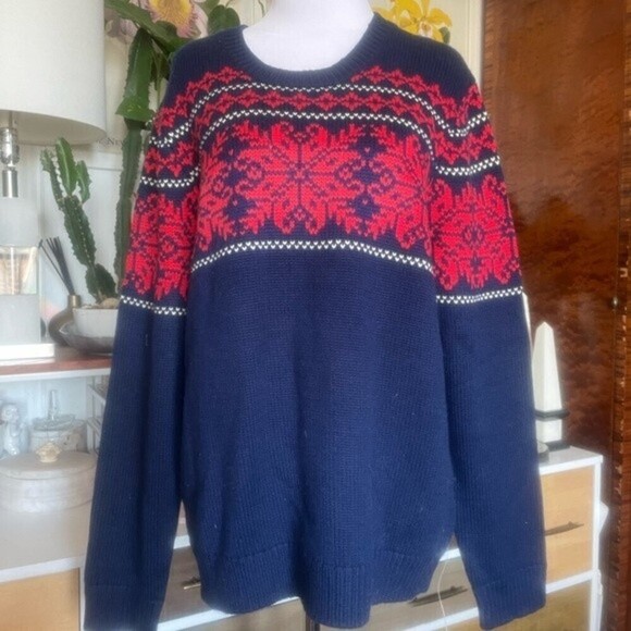 J. McLaughlin Man’s Winter Ski Norwegian Scandinavian Sweater‎ - Picture 6 of 9